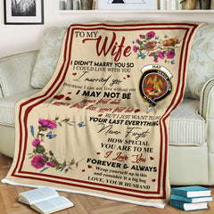 Scots Print Blanket - Hay Tartan Crest Blanket To My Wife Style, Gift From Scottish Husband