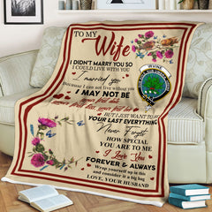 Scots Print Blanket - Irvine Tartan Crest Blanket To My Wife Style, Gift From Scottish Husband