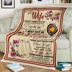 Scots Print Blanket - MacTavish Tartan Crest Blanket To My Wife Style, Gift From Scottish Husband