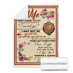 Scots Print Blanket - Lyall Tartan Crest Blanket To My Wife Style, Gift From Scottish Husband