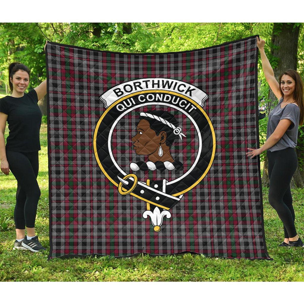 Borthwick Tartan Crest Quilt