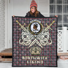 Borthwick Ancient Tartan Crest Legend Gold Royal Premium Quilt