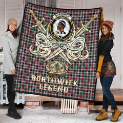 Borthwick Ancient Tartan Crest Legend Gold Royal Premium Quilt