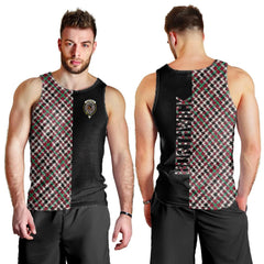 Borthwick Dress Ancient Tartan Crest Men's Tank Top - Cross Style