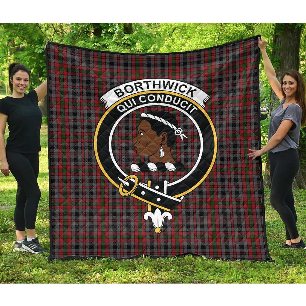 Borthwick Hunting Tartan Crest Quilt