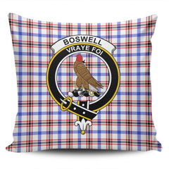 Scottish Boswell Modern Tartan Crest Pillow Cover - Tartan Cushion Cover