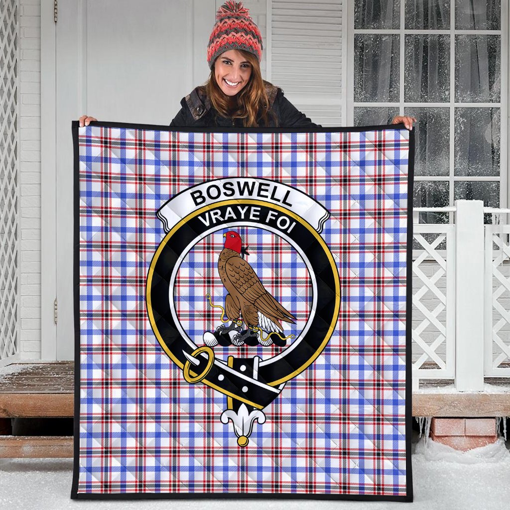 Boswell Modern Tartan Crest Quilt