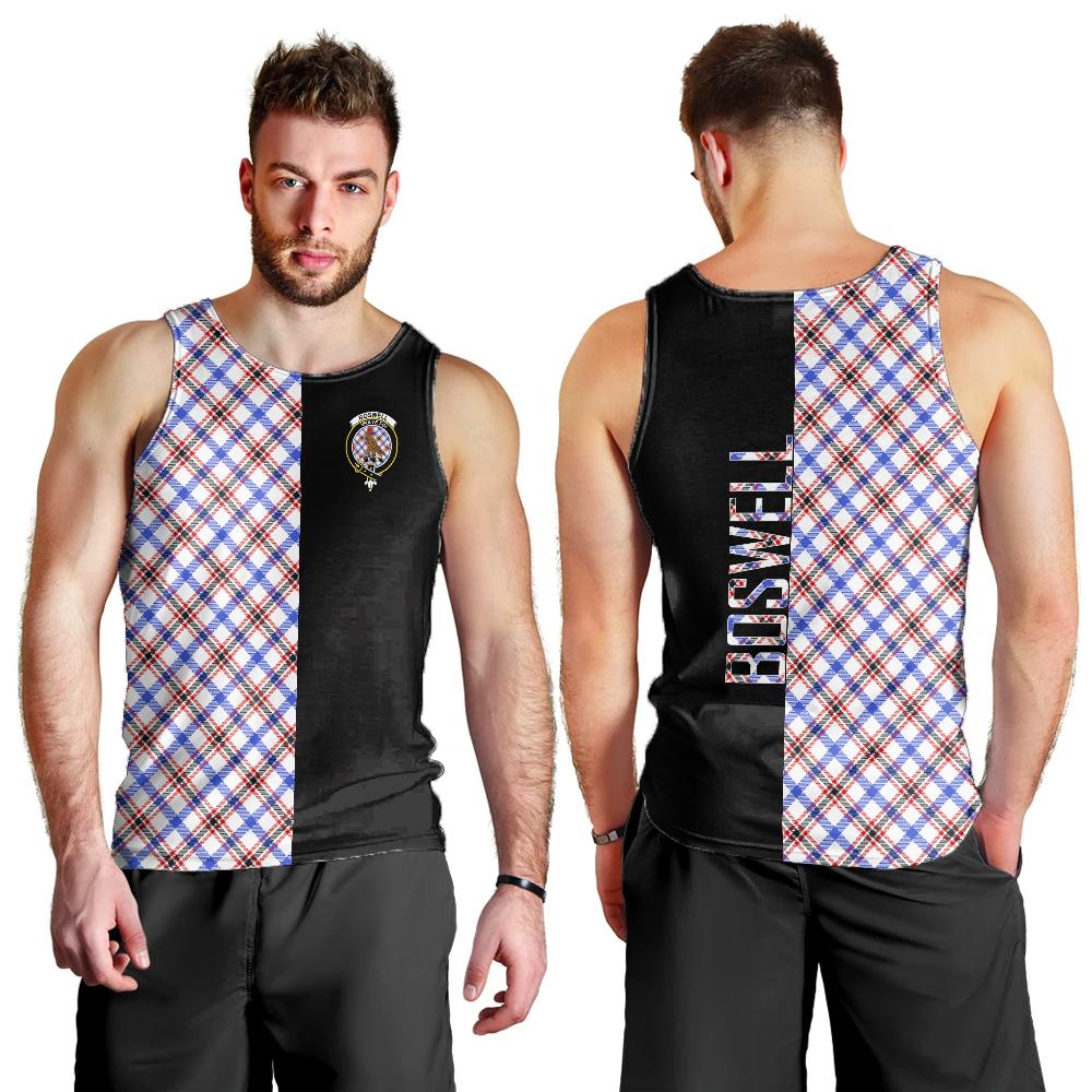 Boswell Modern Tartan Crest Men's Tank Top - Cross Style