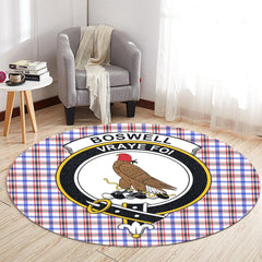 Boswell Modern Tartan Crest Round Rug