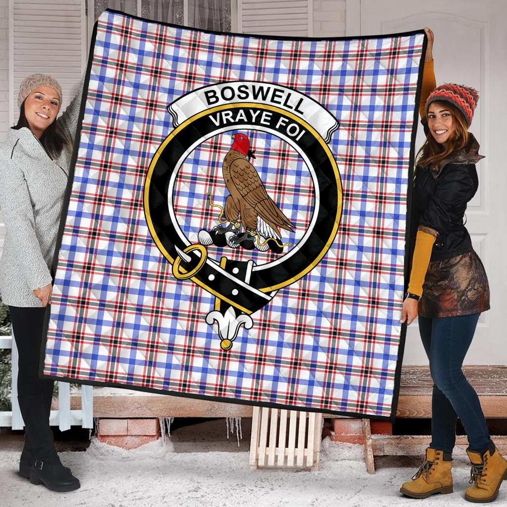 Boswell Modern Tartan Crest Quilt