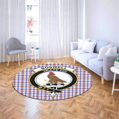 Boswell Modern Tartan Crest Round Rug