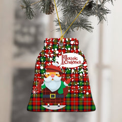 Boyd Modern Tartan Christmas Ceramic Ornament - Santa Style