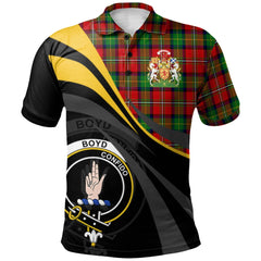 Boyd Modern Tartan Polo Shirt - Royal Coat Of Arms Style