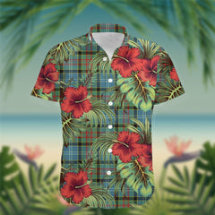 Brisbane Tartan Hawaiian Shirt Hibiscus, Coconut, Parrot, Pineapple - Tropical Garden Shirt