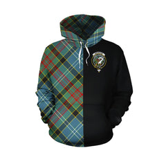 Brisbane Modern Tartan Hoodie Half of Me - Cross Style