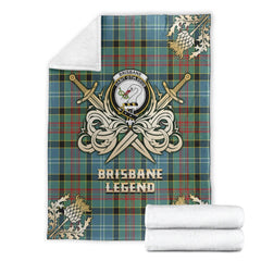 Brisbane Modern Tartan Gold Courage Symbol Blanket