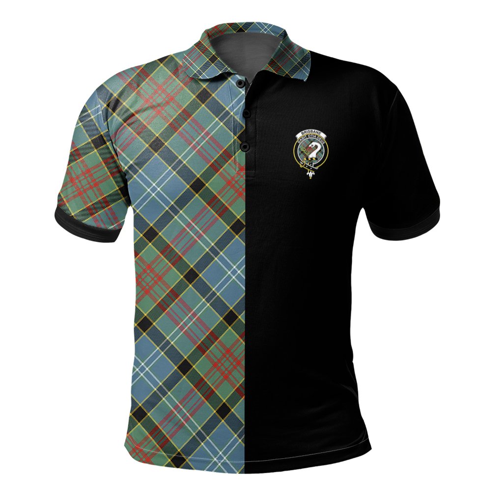 Brisbane Modern Tartan Polo Shirt Half of Me - Cross Style