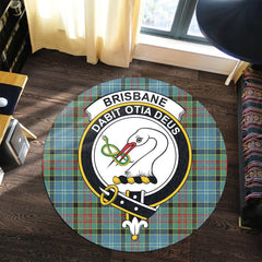 Brisbane Modern Tartan Crest Round Rug