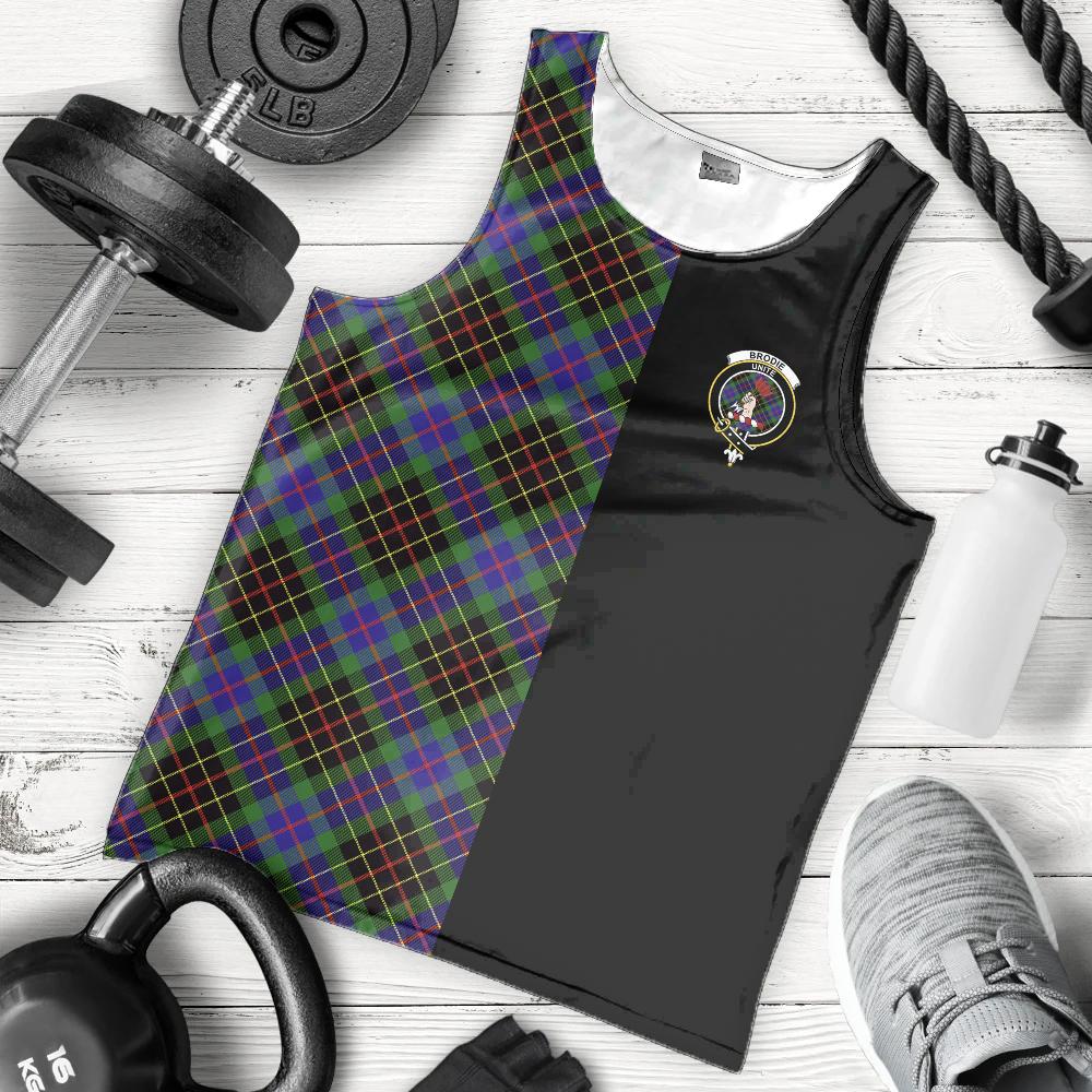 Brodie Hunting Modern Tartan Crest Men's Tank Top - Cross Style