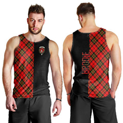 Brodie Modern Tartan Crest Men's Tank Top - Cross Style