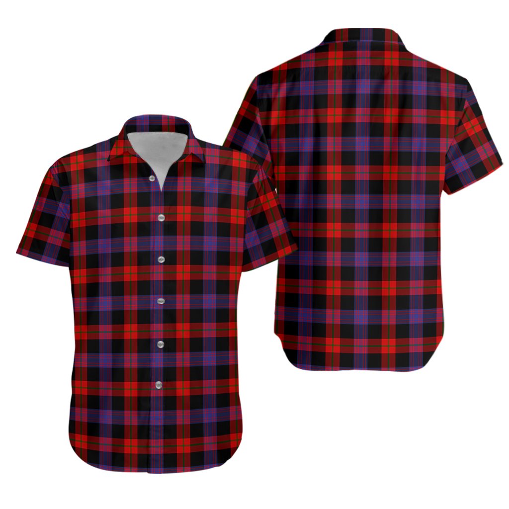 Broun Modern Tartan Hawaiian Shirt