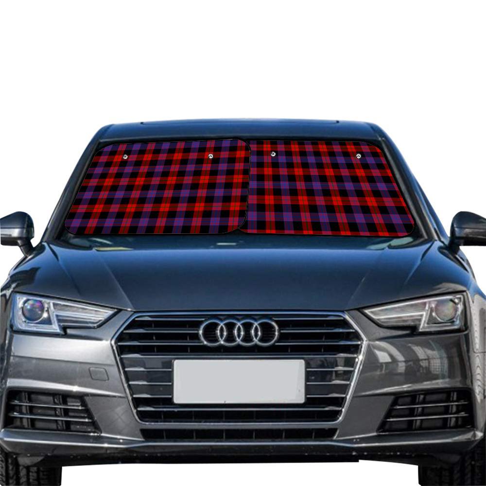 Broun Modern Tartan Car Sun Shade - 2 Pieces