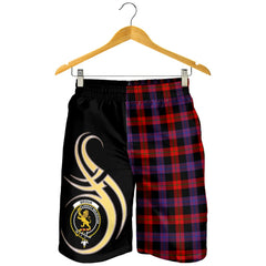 Broun Modern Tartan Crest Men's Short PM8