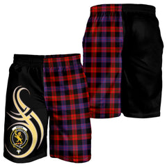 Broun Modern Tartan Crest Men's Short PM8