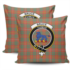 Scottish Bruce Ancient Tartan Crest Pillow Cover - Tartan Cushion Cover