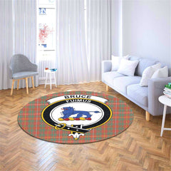 Bruce Ancient Tartan Crest Round Rug