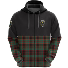 Buchan Ancient Clan Half Of Tartan Zipper Hoodie