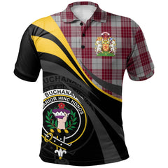 Buchanan Tartan Polo Shirt - Royal Coat Of Arms Style