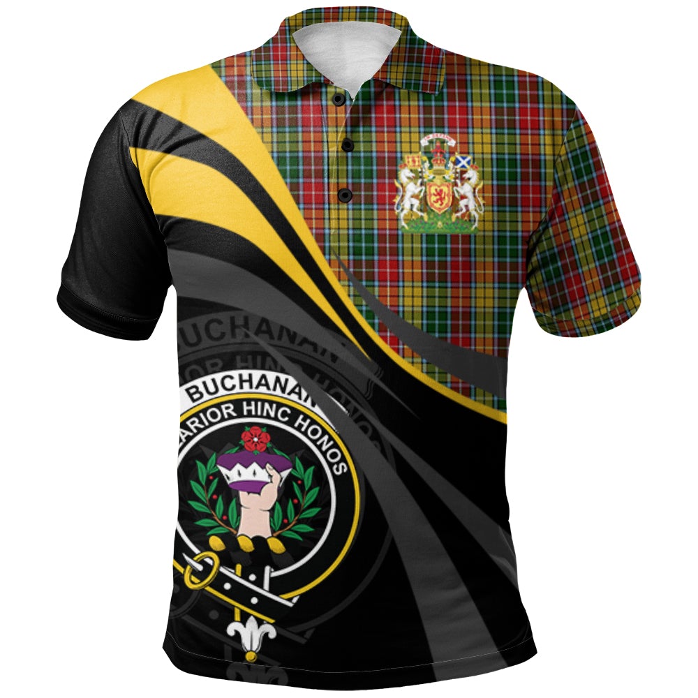 Buchanan 02 Tartan Polo Shirt - Royal Coat Of Arms Style