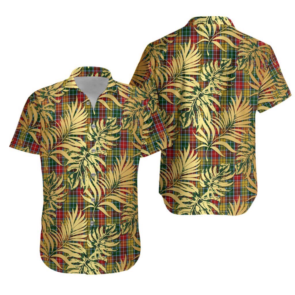 Buchanan 02 Tartan Vintage Leaves Hawaiian Shirt