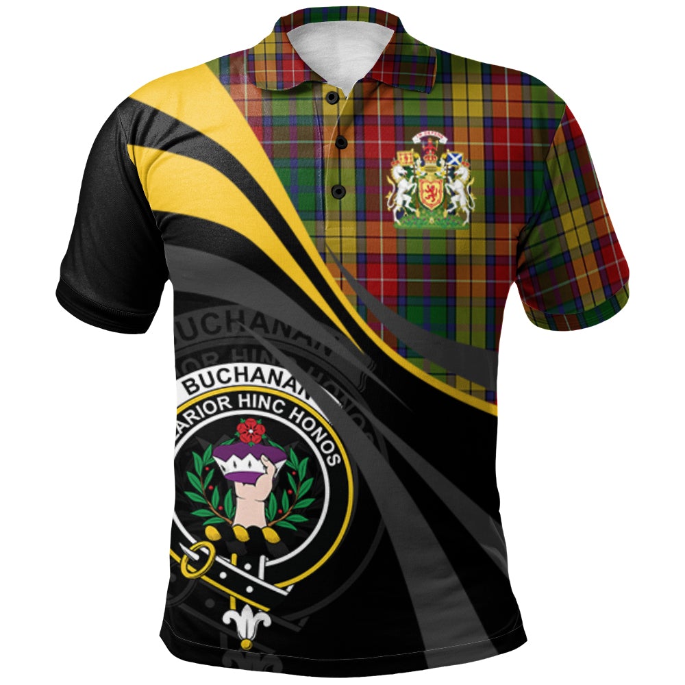 Buchanan 03 Tartan Polo Shirt - Royal Coat Of Arms Style