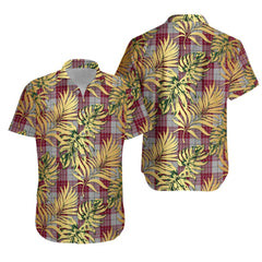 Buchanan Tartan Vintage Leaves Hawaiian Shirt