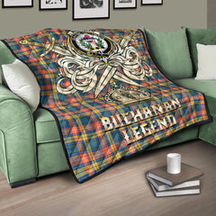 Buchanan Ancient Tartan Crest Legend Gold Royal Premium Quilt