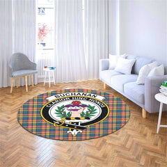 Buchanan Ancient Tartan Crest Round Rug