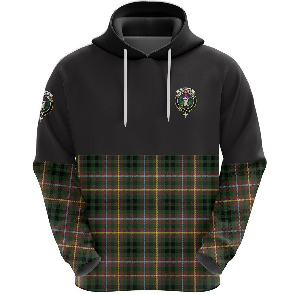 Buchanan Hunting Clan Half Of Tartan Hoodie