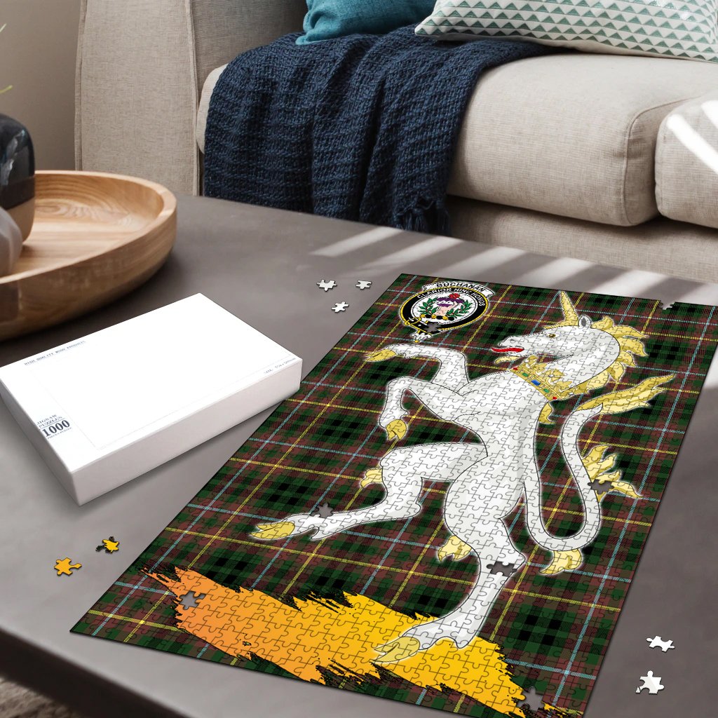 Buchanan Hunting Tartan Crest Unicorn Scotland Jigsaw Puzzles