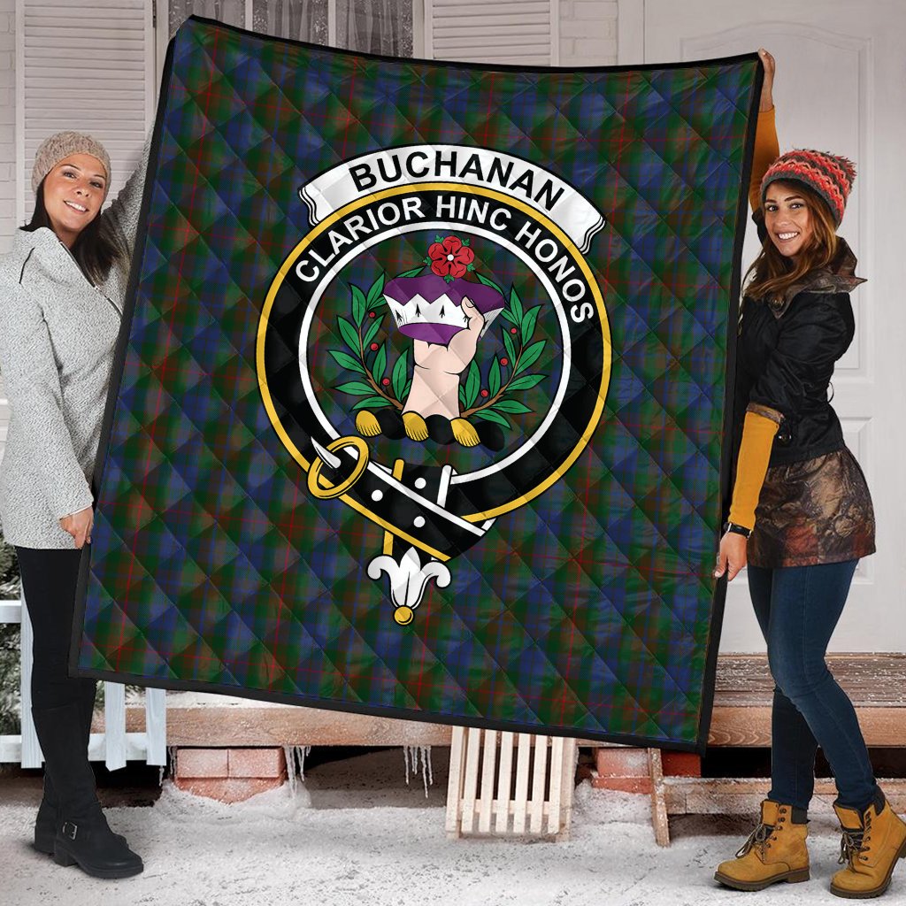 Buchanan Hunting Tartan Crest Quilt