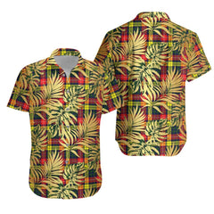 Buchanan Modern Tartan Vintage Leaves Hawaiian Shirt