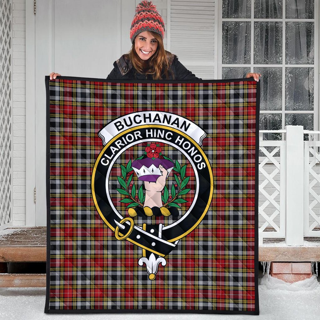 Buchanan Old Dress Tartan Crest Quilt