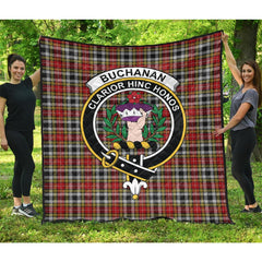 Buchanan Old Dress Tartan Crest Quilt