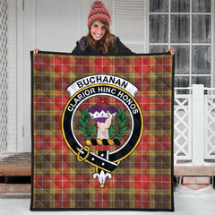 Buchanan Old Set Weathered Tartan Crest Quilt