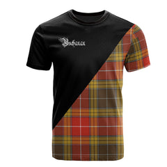 Buchanan Old Set Weathered Tartan - Military T-Shirt