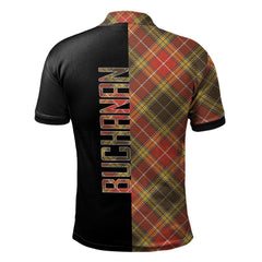 Buchanan Old Set Weathered Tartan Polo Shirt Half of Me - Cross Style