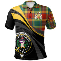 Buchanan Old Sett Tartan Polo Shirt - Royal Coat Of Arms Style