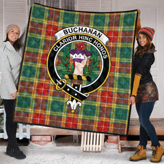 Buchanan Old Sett Tartan Crest Quilt