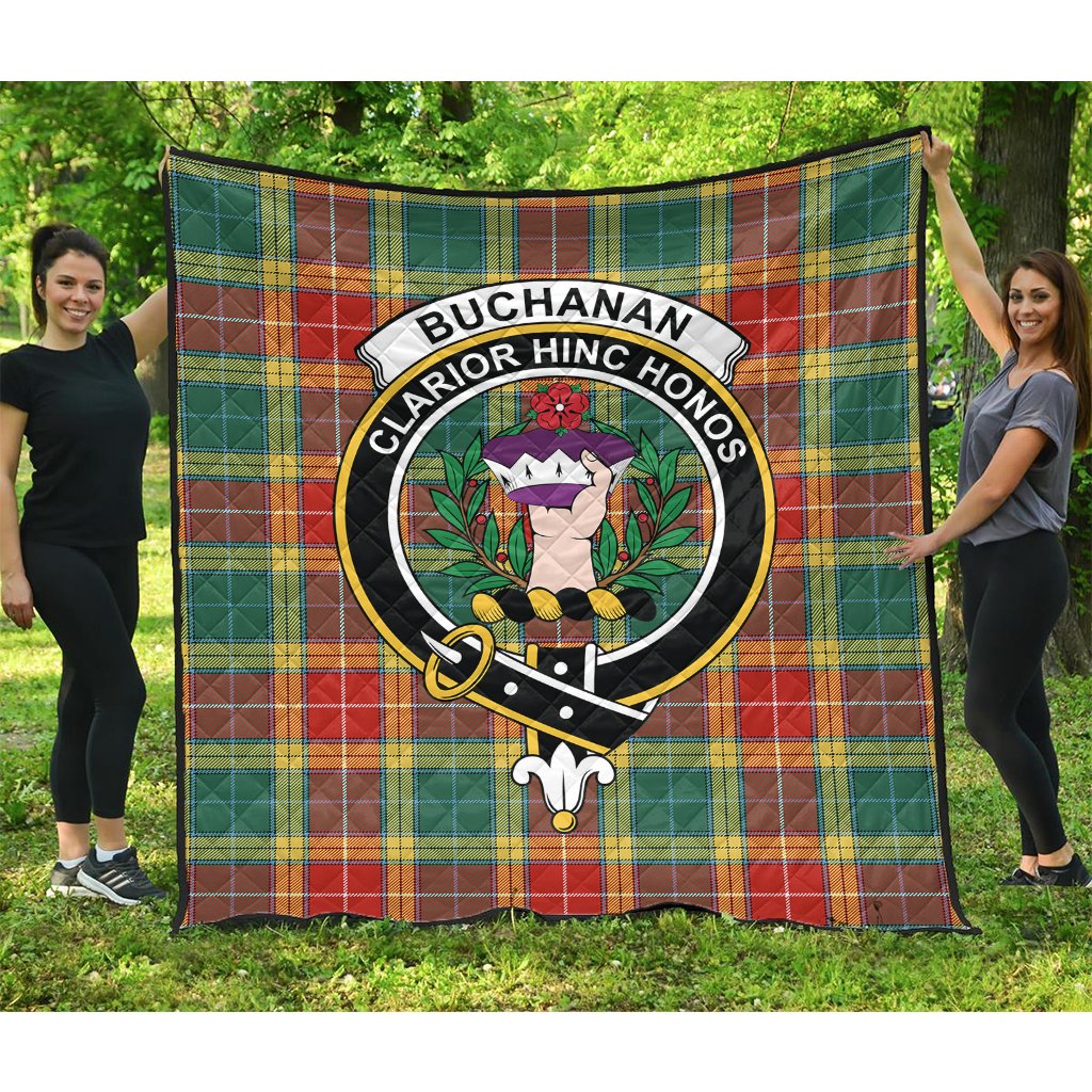 Buchanan Old Sett Tartan Crest Quilt